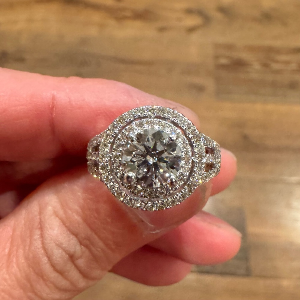 14K White Gold Certified Lab Grown Diamond Engagement Ring